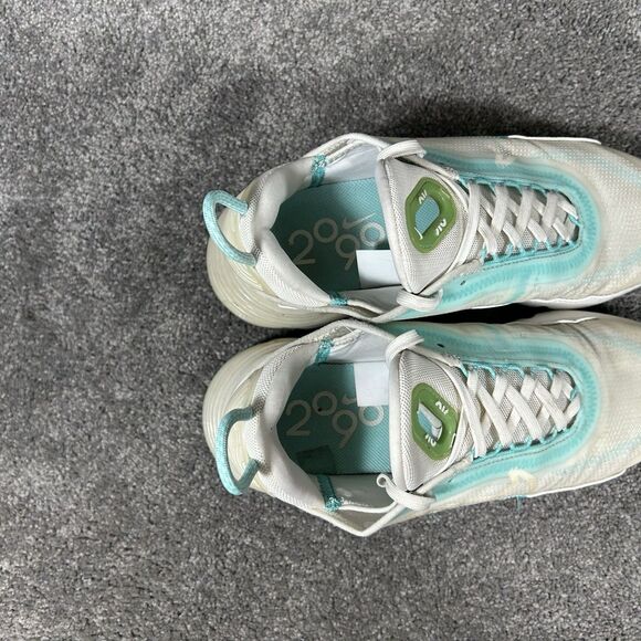 Nike Air Max 2090 CK2612-101 Women's Sz 7 Aurora Green White Running Shoes Used - Picture 10 of 12